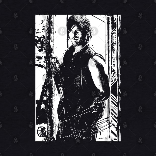 Daryl Dixon White Bright Mono by TheBalestvictus